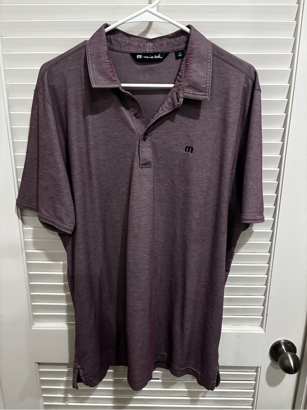 Travis Mathew Men's Plum Heather Polo